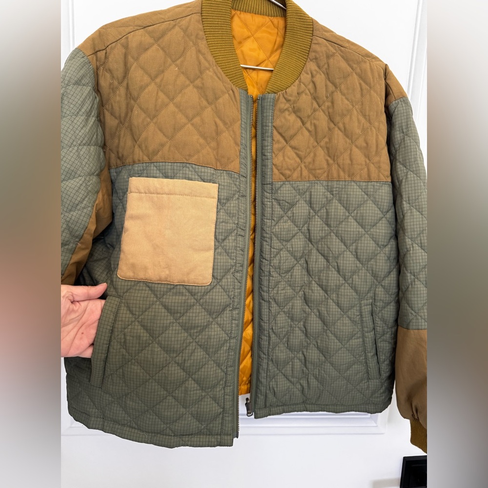THE GREAT. Multicolor reversible Quilted Bomber Jacket - Picture 4 of 8
